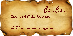 Csongrádi Csongor névjegykártya